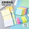 Anotações adesivas coloridas com logotipo personalizado, blocos de notas fofos e criativos em formatos especiais, material de escritório, papel para recados