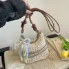 Bolso tejido para mujer, nuevo estilo de verano, bolso de hombro de moda con temática de bosque, bolso cruzado para vacaciones en la playa, bolso de vacaciones de verano