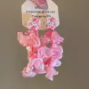 Pendientes Redondos de Flor Colorida Tejidos a Mano Pendientes Frescos de Dopamina Estilo Vacacional Pendientes de Nicho de Gama Alta