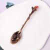 Cuchara de Piedra Bruta de Cristal Natural Cuchara Mezcladora Tallada Vintage Accesorios para Juego de Té Cuchara de Postre Artesanías de Cristal Venta al por Mayor