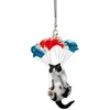 Divertido colgante acrílico de gato y perro con forma de globo, colgante para interior de coche, llavero, accesorios, colgante para decoración del hogar