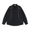 Roupas Vintage 2025 Outono Nova Marca Tendência Estilo Americano Cor-Bloco Textura Solta Casual Versátil Camisa de Manga Longa