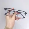 Óculos de Metal com Meio Aro Plano Estilo Novo Primavera 2026 Cool Anti-Luz Azul Personalidade Tendência Novo Favorito Óculos de Proteção D