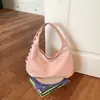 Bolsa de ombro grande com tachas para mulheres, novo estilo coreano 2026, bolsa de axila casual e moderna para saídas diárias