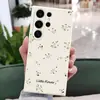 Funda de Teléfono Popular en TikTok Estilo Simple Boceto Floral Galaxia S26 Ultra Borde Recto Silicona Suave