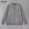 Señor. Bucai 2026 Primavera Retro Cuello de Béisbol Color Sólido Unisex Versátil Suéter Chaqueta Cardigan de Punto Casual