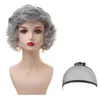 Peluca de abuela para adulto, mujer mayor de mediana edad, set de pelucas para actuación y drama, accesorios de peluca para anciano/anciana