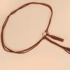 Novedad Estilo Coreano Versátil Moda Anillo Cadena Cintura Fina para Mujeres Cuerda Cintura Nudo Dulce Decoración de Borla con Cinturón de Falda para Mujeres