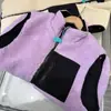 Chaleco de Polar con Cuello Alto, Patchwork de Bolsillo de Bloques de Color Reversible, Otoño e Invierno, para Parejas