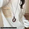 Collar Colgante de Anillo Largo Asimétrico Retro para Mujer Cadena de Suéter de Cuello Halter Ajustable Estilo Étnico Accesorios de Alta Gama