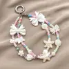 Colgante de Estrella de Mar Rosa de Doble Cara con Agujero Pasante de Perla de Imitación ABS Color Blanco Roto Accesorios de Joyería para Pulsera y Collar Hechos a Mano para DIY