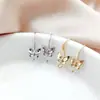 Gancho para oreja pequeño de mariposa de oro de 14 quilates de alta retención de color con colgante, accesorios y materiales para aretes hechos a mano DIY