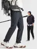 Pantalones de senderismo cálidos con forro polar wenhouu para otoño e invierno para hombres y mujeres, cortavientos e impermeables, pantalones softshell casuales engrosados de forro polar
