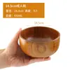 Cuenco de Madera de Azufaifo Japonés Niños Hogar Bebé Retro Madera Maciza Pequeño Bol de Arroz Vajilla de Madera Juego de Cuencos de Madera