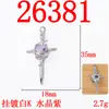 Acessórios Casuais de Liga de Zinco Quadrado Micro-Incustado Diamante Cruz Pingente Acessórios para Joias DIY Pulseira Colar Brincos Acessórios