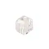 Cristal Blanco Natural 5A Tallado Cubo de Azúcar Agujero Recto Cuentas Sueltas Cuenta Individual Cuadrada Pulsera DIY Pulsera Joyería Accesorios