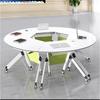 Mesa de Conferência Dobrável, Mesa Longa Móvel e Modular, Mesa de Escritório Multifuncional, Conjunto de Mesa e Cadeiras Dobráveis para Treinamento