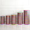 Set de cubos de postre Mantel de postre de hierro Accesorios para bodas Set de mesa de postre Cubierta decorativa cilíndrica Decoración para fiestas