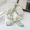 68 Algodón y Lino Estilo Coreano Pañuelo Cuadrado Pequeño para Mujer Primavera y Otoño Versátil Suave Transpirable Protección para el Cuello Pañuelo Fino Decorativo Pañuelo Pequeño