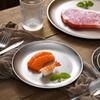 Plato de Acero Inoxidable para Barbacoa Disco Plato para Sushi Estilo Industrial Plato Antiguo Plato para Comida Occidental Plato para Cocina de Bistec Plato para Snacks Plato Clásico