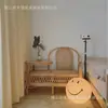 Cadeira de Sofá Individual em Madeira Maciça de Freixo Estilo Medieval, Cadeira de Mesa em Madeira Maciça, Cadeira de Lazer para Sala de Estar Varanda
