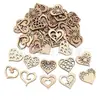 Nuevos Chips de Madera de Paulownia Huecos de Corazón de Madera 2.8cm 10 Tipos Venta al por Mayor para DIY Pared Regalo Decorativos