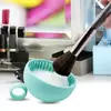 Limpiador de Brochas de Maquillaje de Silicona Suave Tazón Plegable para Limpiar Borlas de Polvo Almohadilla Limpiadora de Brochas para Sombra de Ojos Herramientas de Belleza Lavado Portátil
