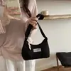 Bolso Plegado de Rayas Estilo Japonés para Mujer, Pequeño, Fresco, Versátil, Bolso de Mano para el Trabajo, Bolso de Hombro, Bolso Cruzado de Compras Casual a la Moda