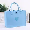 Bolsa de fieltro con diseño de oso lindo - Bolso de mano y de hombro reutilizable para uso diario