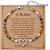 Pulsera de acero inoxidable con cuentas de corazón de moda transfronteriza europea y americana para mujer, versátil para ir al trabajo, adecuada como regalo para padres e hijos, accesorio de mano ajustable