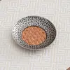 Porta-copos de Liga Martelada Estilo Chinês com Rattan, Conjunto Vintage de Porta-copos de Rattan Flor de Lótus, Almofada de Isolamento Térmico, Acessórios para Conjunto de Chá Kung Fu