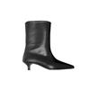 Botas de Pussy con Punta Estilo Coreano Estilo Francés para Mujer 2024 Otoño e Invierno Nuevas Botas de Tacón Bajo Tacón Fino Boca Ancha Vintage