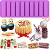 Molde de silicone para açúcar de garrafa de cera 10 modelos consecutivos de dedo de chocolate quadrado doce Pudim assar bolo decoração