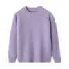 Suéter de cachemira de manga raglán para niños de otoño e invierno, nuevo, cuello redondo, para niños y niñas, suéter básico, top básico de punto para bebé