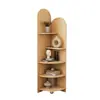Estantería de almacenamiento de suelo para rincón, estante de almacenamiento para esquina de sala de estar, estantería triangular, mueble de esquina para dormitorio, mueble de esquina de pared multicapa