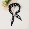 Lenço de Seda com Fivela Magnética de Pérola Novo Estilo para Mulheres, Alto Padrão, Exquisito, Versátil, Lenço com Estampa de Bolinhas e Castanha, Colar, Corrente para Clavícula