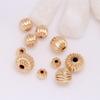 Accesorios Chapados en Oro de 14K, Cuentas Espaciadoras de Cobre que Conservan el Color, Cuentas de Calabaza, Bisutería, Pulseras, Collares, Materiales para Manualidades de Cuentas Hechas a Mano al por Mayor