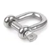 Grillete en D de Acero Inoxidable 304 Grillete en Forma de Arco Hebilla de Elevación Marina Anillo de Conexión para Cable de Acero M4-M38