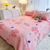 Lençol de Cama Individual Estilo Fresco de Verão para Dormitório de Estudante Cama Individual/Casal 1,5m, Amigo da Pele, Adequado para Dormir Nu, Conjunto de Roupa de Cama Três Peças para Uso Doméstico