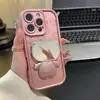 Soporte de Espejo Hello Kitty Adecuado para Funda de Teléfono Móvil Apple 16Promax 15 Nuevo Iphone16 Xiaomi 17 Silicona