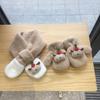 Otoño e Invierno Cálido Lindo Oso Navideño Bufanda Guantes con forro polar Engrosado Niños y Niñas Jardín de Infancia Bufanda de Felpa