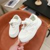 Tênis Esportivos de Malha Infantil 2025 Primavera & Outono Novo Estilo Desenho Animado Malha Tênis Respiráveis para Meninos e Meninas, Sapatos Brancos, Sapatos Casuais