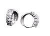 Venta al por mayor de fábrica hebilla de oreja moda coreana diamante doble fila hebilla de oreja arete pequeño aretes de cobre plateados joyería para la oreja