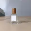 Botella de Perfume de Vidrio de Alta Gama 30ml 50ml Botella con Atomizador Reutilizable Rellenable Exquisita Botella de Fragancia Portátil con Tapa de Madera