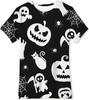 Halloween Transfronteiriço Europeu e Americano Horror Fantasma Teia de Aranha Festa de Feriado Impressão Digital 3D Camisetas de Manga Curta Infantis
