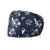 Gorro quirúrgico con hebilla ajustable estampado para hombres y mujeres, gorro de doctor/enfermera para consultorio dental y salón de belleza, gorra de trabajo de algodón puro de grado alimenticio