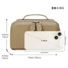 Bolso de Mano de Moda Hecho de Piel de Vaca de Primera Calidad, Neceser Portátil Multifuncional de Gran Capacidad, Bolso Versátil para Guardar Productos de Cuidado de la Piel