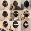 Pinza para el cabello de cocodrilo con lazo, bloques de color a cuadros para mujer, nuevo estilo 2026, pasador para recogido en la parte trasera de la cabeza, accesorio para el cabello