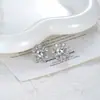 Fone de Ouvido Bluetooth Sem Fio com Zircônia de Floco de Neve de Camada Dupla, Presilha de Orelha Estilo Doce e Cool, Decoração de Fivela de Diamante Removível, Joia da Moda