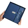 Cuaderno A5 con Hebilla Magnética Caja de Regalo Set Cuaderno de Oficina de Cuero Suave Bloc de Notas Regalo para Reunión Anual Corporativa